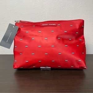 Tommy Hilfiger Red Large Red Cosmetic Bag Pouch (LV15)